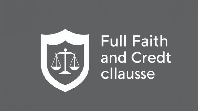 full faith and credit clause