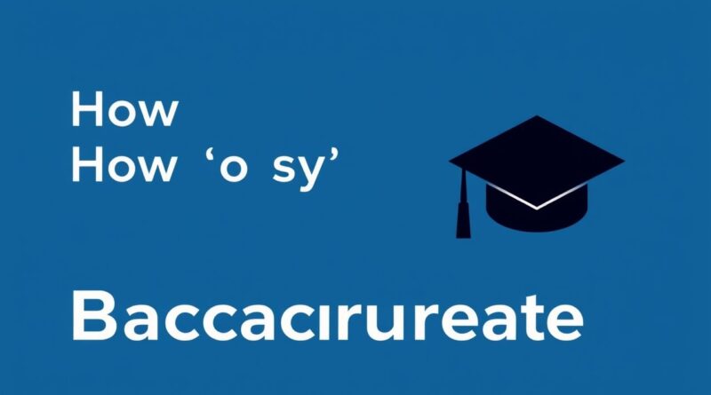 How Do You Say Baccalaureate