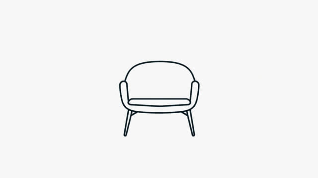 Low Chair with Backrest