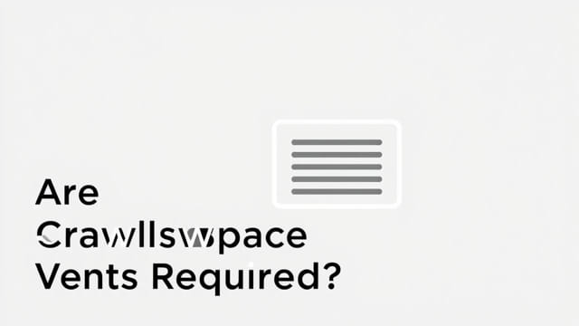 Are Crawlspace Vents Required