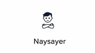 For A Naysayer Crossword Clue