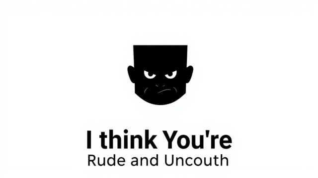 I Think You'Re Rude And Uncouth