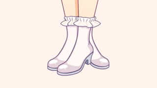 Jelly Shoes With Frilly Socks