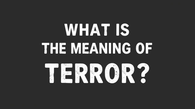 What Is The Meaning Of Terror