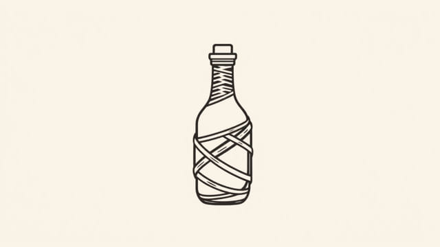 Bottle Encased In Wickerwork Crossword