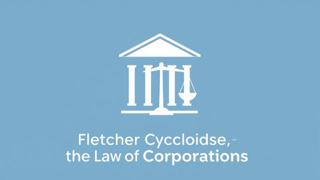 Fletcher Cyclopedia Of The Law Of Corporations