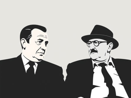 Peter Ustinov And Humphrey Bogart