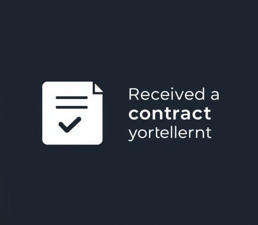 You Received A Contract From A Prospective Customer