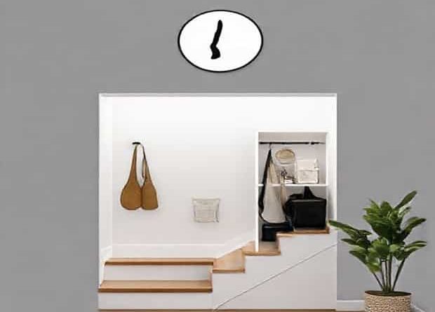 Above Stairwell Storage Ideas