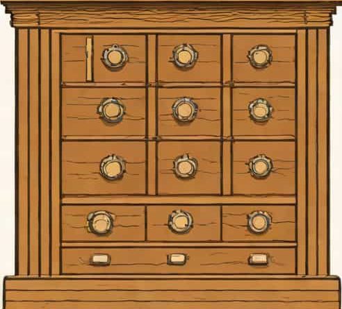 Jp Coats Antique Spool Cabinet