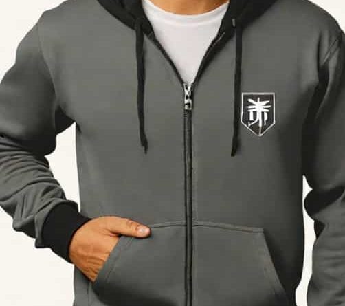 Black Zip Up Hoodie