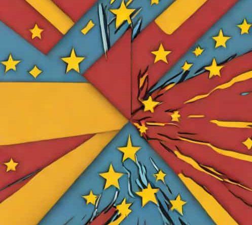 Geel Blauw Rood Vlag