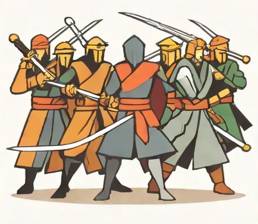 Might Guy Vs Seven Swordsmen